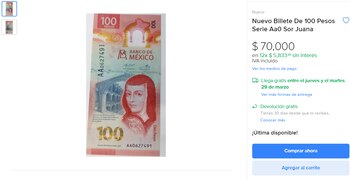 Billete premiado de Sor Juana.