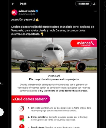 La aerolínea facilita reembolsos o