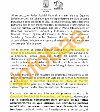 El órgano fiscalizador sostuvo en mayo de 2022 que la falta de suministro podía vulnerar garantías fundamentales, pero aclaró que no tenía atribuciones para actuar en el ámbito local y canalizó el caso a otras instancias.