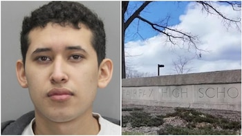 Israel Flores Ortiz fue deportado a El Salvador el 8 de septiembre de 2026 tras cumplir una condena en Virginia por agresiones sexuales contra alumnas de la preparatoria de Fairfax. (Imagen retomada de Univisión)