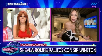 Magaly Medina vincula publicación de “Señor Mentira” con la ruptura entre Sheyla Rojas y Sir Winston. Captura: Magaly TV La Firme.