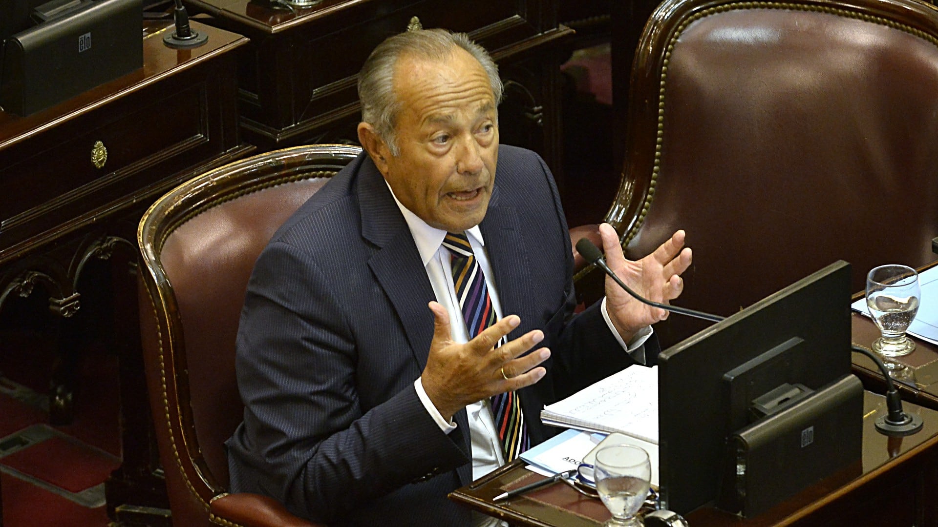 Adolfo Rodríguez Saá actualmente ocupa una banca en el Senado (Gustavo Gavotti)
