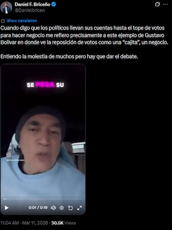 Daniel Briceño cuestionó visión de