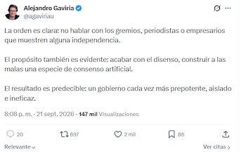 Alejandro Gaviria sobre decisión de Abelardo de la Espriella con Bruce Mac Master