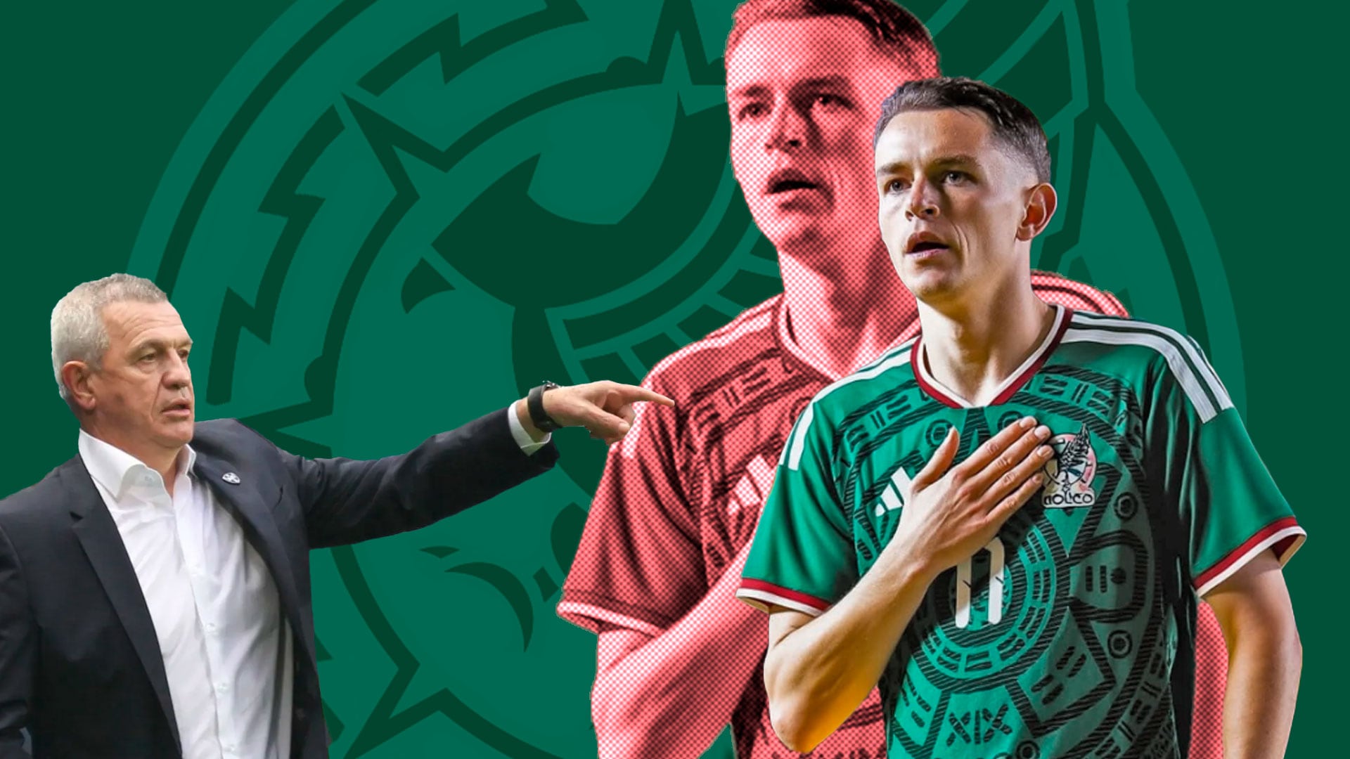 El mediocampista recibió su primera convocatoria con la Selección Mexicana, integrando la lista para los amistosos ante Portugal y Bélgica. (Ilustración: Jovani Pérez/Infobae México)