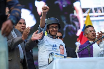 El candidato presidencial ecuatoriano Christian