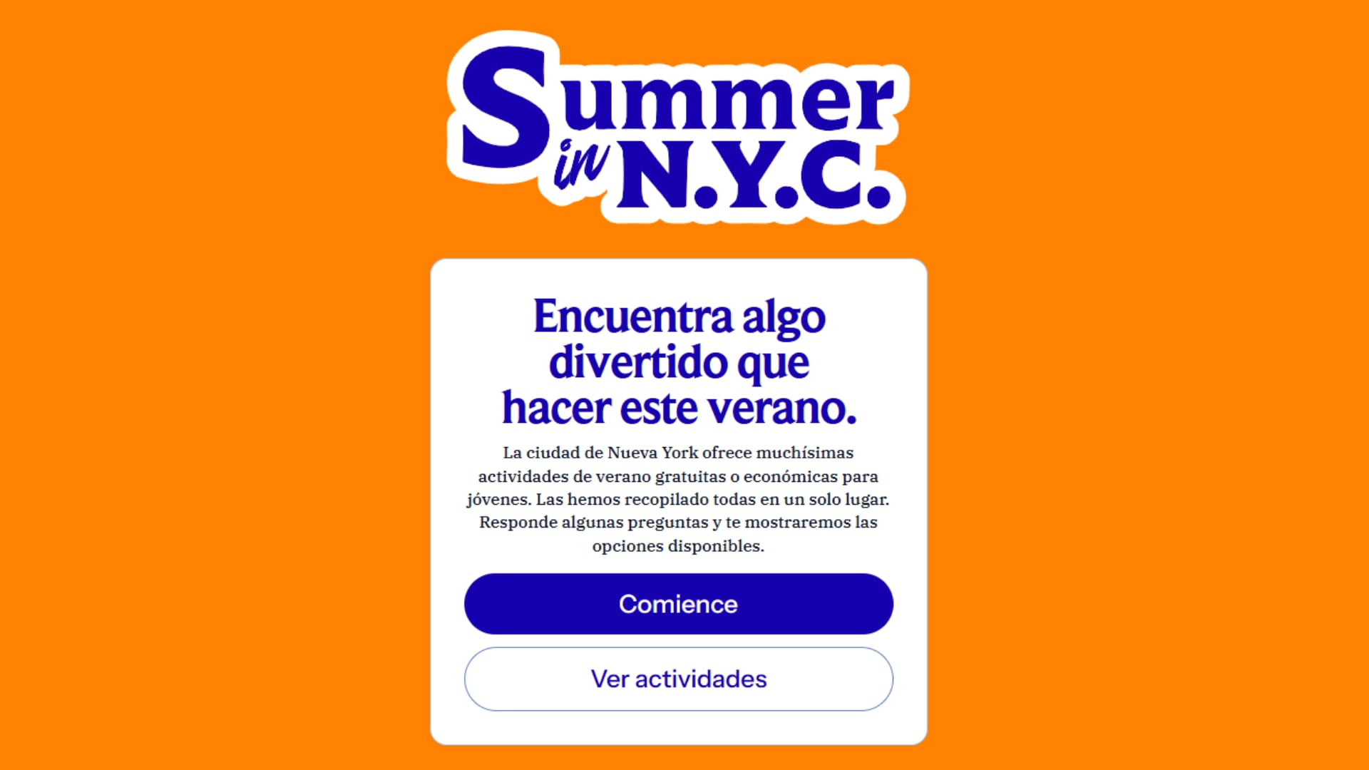Las familias pueden acceder a ofertas de clases de pintura, ligas deportivas y propuestas extracurriculares a través de la plataforma oficial (www.nyc.gov/summer).