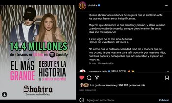 Shakira mandó un mensaje de
