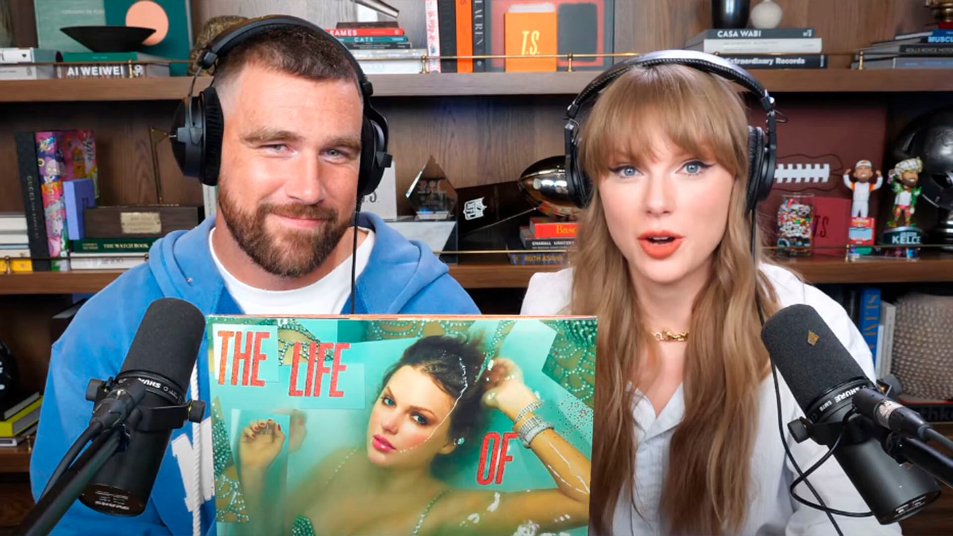 Taylor Swift en el pódcast New Heights.