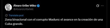 El expresidente colombiano advierte que