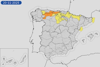 Mapa de alertas meteorológicas por