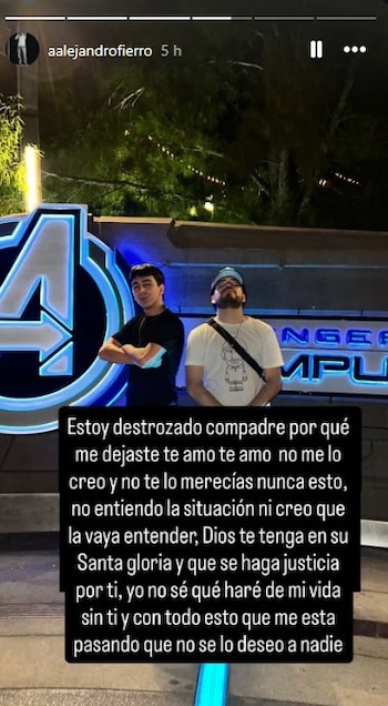 Alejandro Fierro, amigo del influencer asesinado, era el encargado de estar realizando la transmisión en vivo ya que era para su canal de YouTube
(Captura)