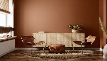 Una sala de estar presenta