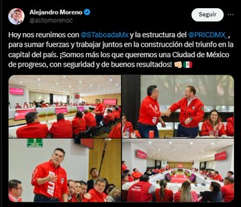 El líder del PRI recibió