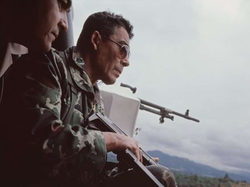 Lucas García, de 93 años y exjefe del Estado Mayor del Ejército, permanece bajo prisión preventiva y custodia médica en el Hospital Militar de la Ciudad de Guatemala. (Prensa Comunitaria)