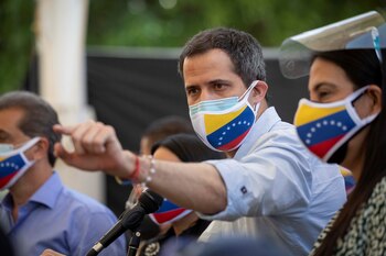 El líder opositor venezolano Juan Guaidó (Foto: EFE/Rayner Peña)