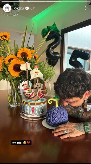 Pastel de Nodal. Foto: instagram/cazzu