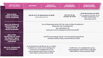 Calendario de Becas IPN para