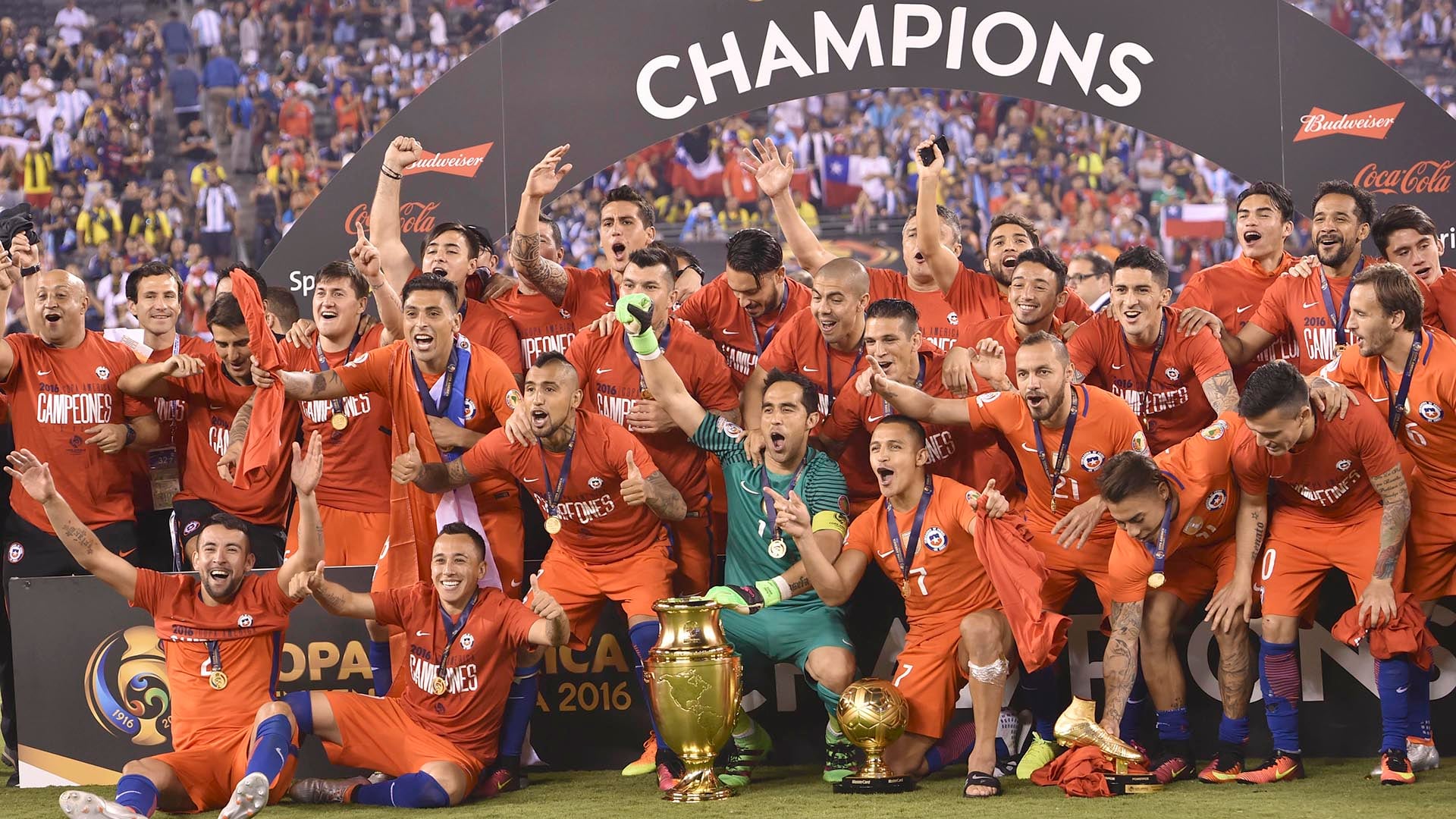 La Copa America Centenario que Chile le ganó a Argentina, con Marcelo Díaz en el plantel (AFP PHOTO / Nicholas Kamm)