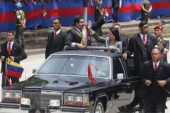 Nicolás Maduro durante un evento castrense en Caracas