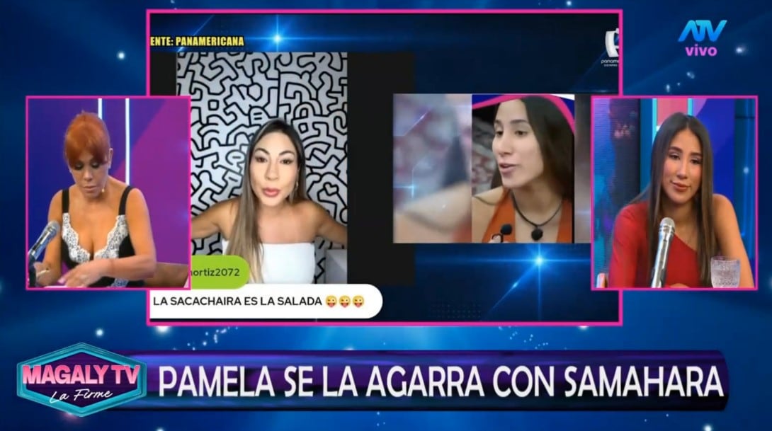 Samahara Lobatón le responde a Pamela López tras burlas sobre su permanencia en ‘El sultanato’ y ‘La prisión’. Captura: Magaly TV La Firme.