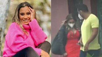 Ethel Pozo fue captada por las cámaras de 'Amor y Fuego' en el set de grabación de 'Luz de Luna'. (Willax TV)