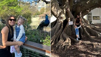 Pampita pasó el día con