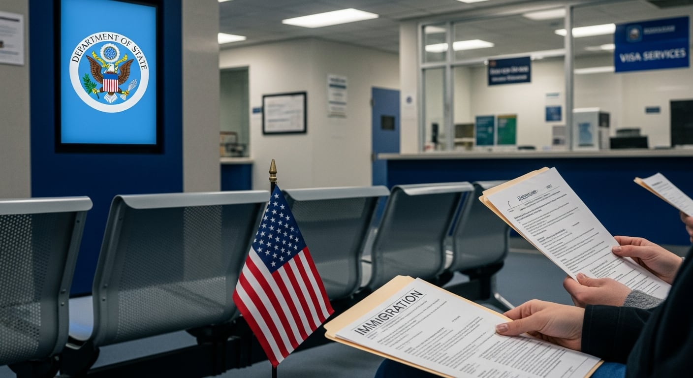 Los solicitantes de visa de inmigrante de los países afectados pueden seguir asistiendo a sus entrevistas consulares, aunque la emisión de la visa permanece en pausa. (Imagen Ilustrativa Infobae)