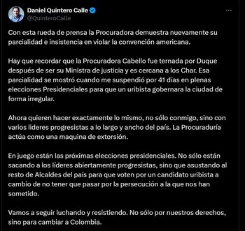 Daniel Quintero sobre las palabras