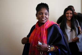 Francia Marquez arrives at a