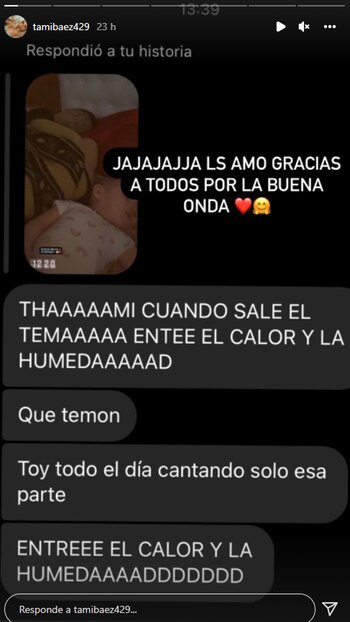 La respuesta de Tamara Báez