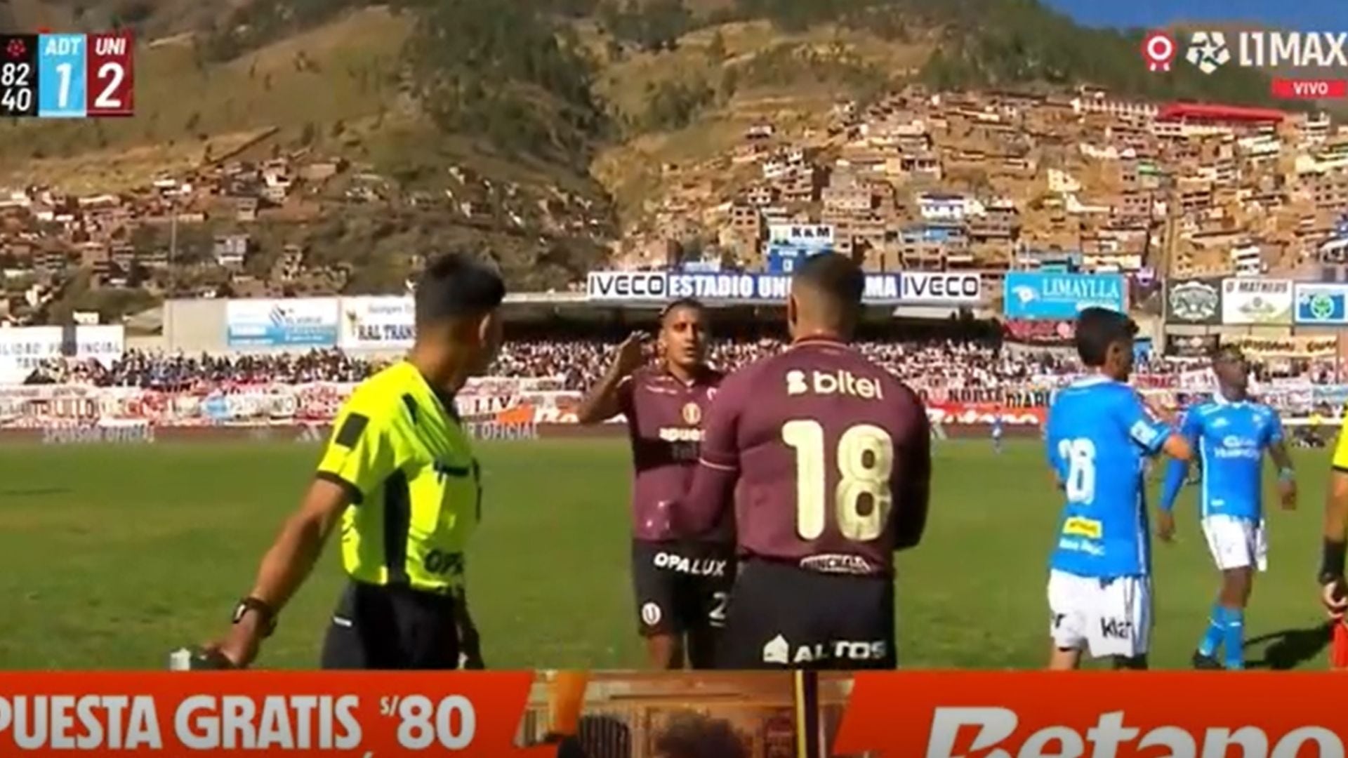 Gianluca Lapadula hizo su debut por Liga 1 2026 en la altura de Tarma en duelo entre Universitario y ADT