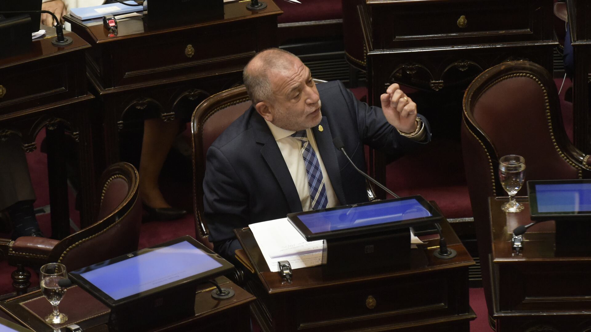 Luis Juez, senador nacional, durante el debate por los pliegos de Ariel Lijo y Manuel García-Mansilla