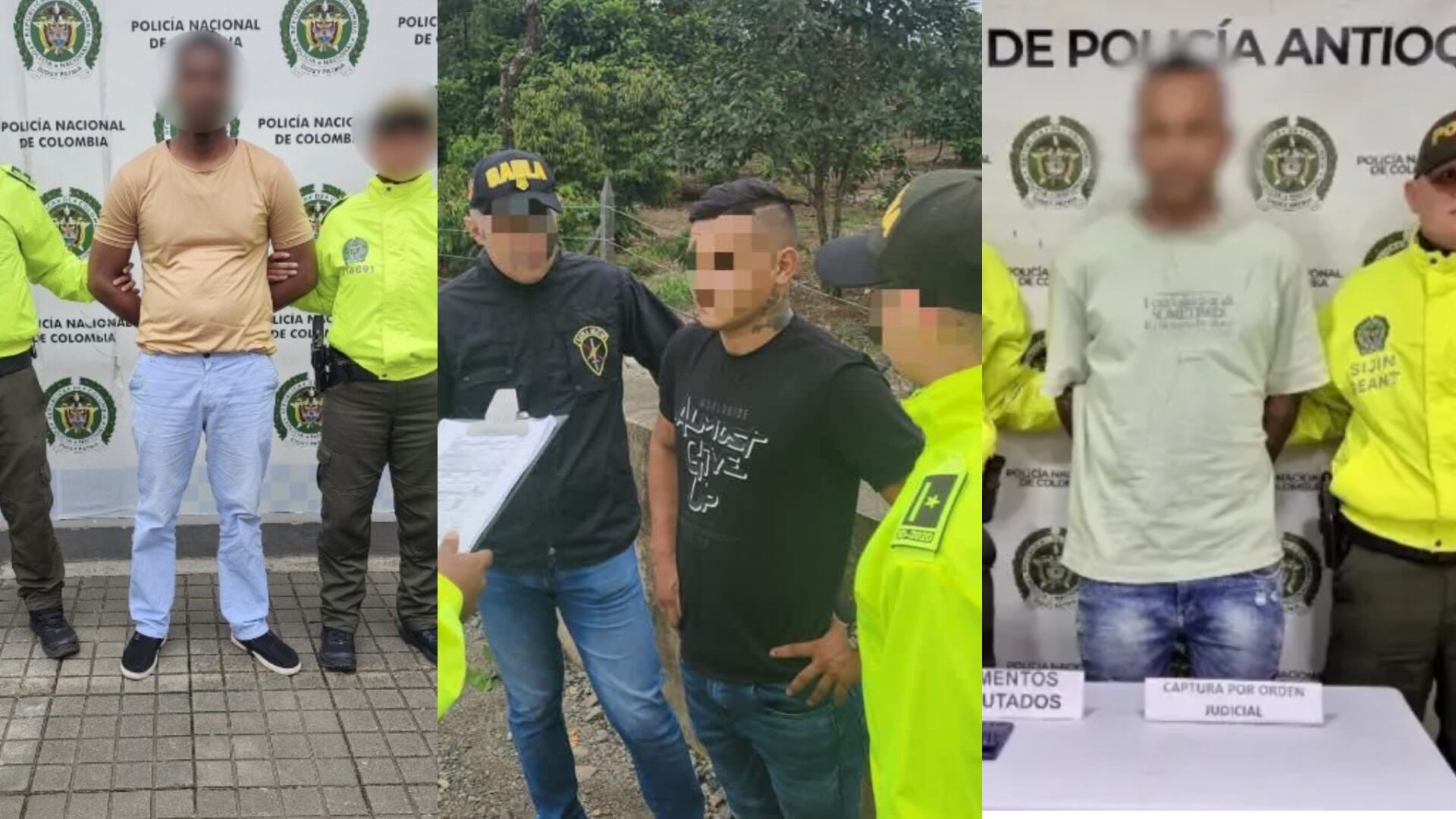 Los presuntos delincuentes son señalados de participar en atentados contra la fuerza pública - crédito Policía