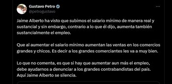 El presidente se despachó contra