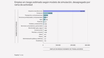 Empleo en riesgo por rama