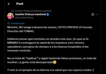 Jennifer Pedraza arremetió en contra