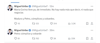 El senador Miguel Uribe señaló