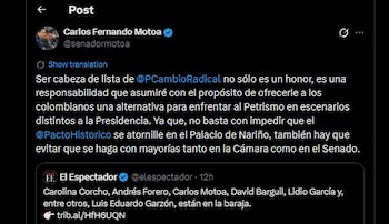 Carlos Fernando Motoa habló de