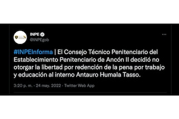 Antauro Humala seguirá en la