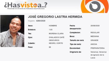 José Gregorio “N”, de desaparecido