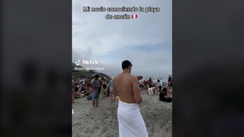 El turista europeo no podría creer el lugar a donde su amada lo había llevado (Captura: TikTok / sashaeuscatigue)