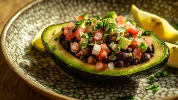 El aguacate combinado con cebolla,