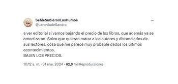 Tuit de Camila Sosa Villada