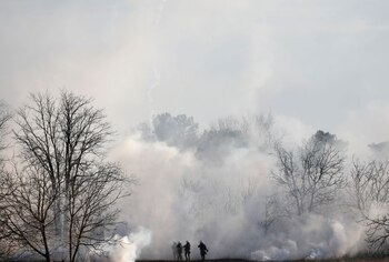 Oficiales de la policía antidisturbios