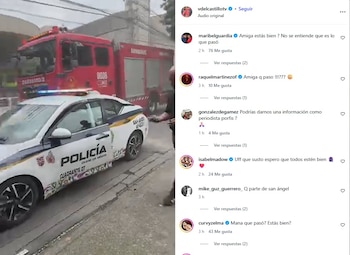 Incendio en donde se encontraba Verónica del Castillo (Instagram/vdelcastillotv)