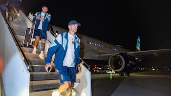 La seleccion argentina aterrizó en Miami para enfrentar a Cabo Verde por el Mundial