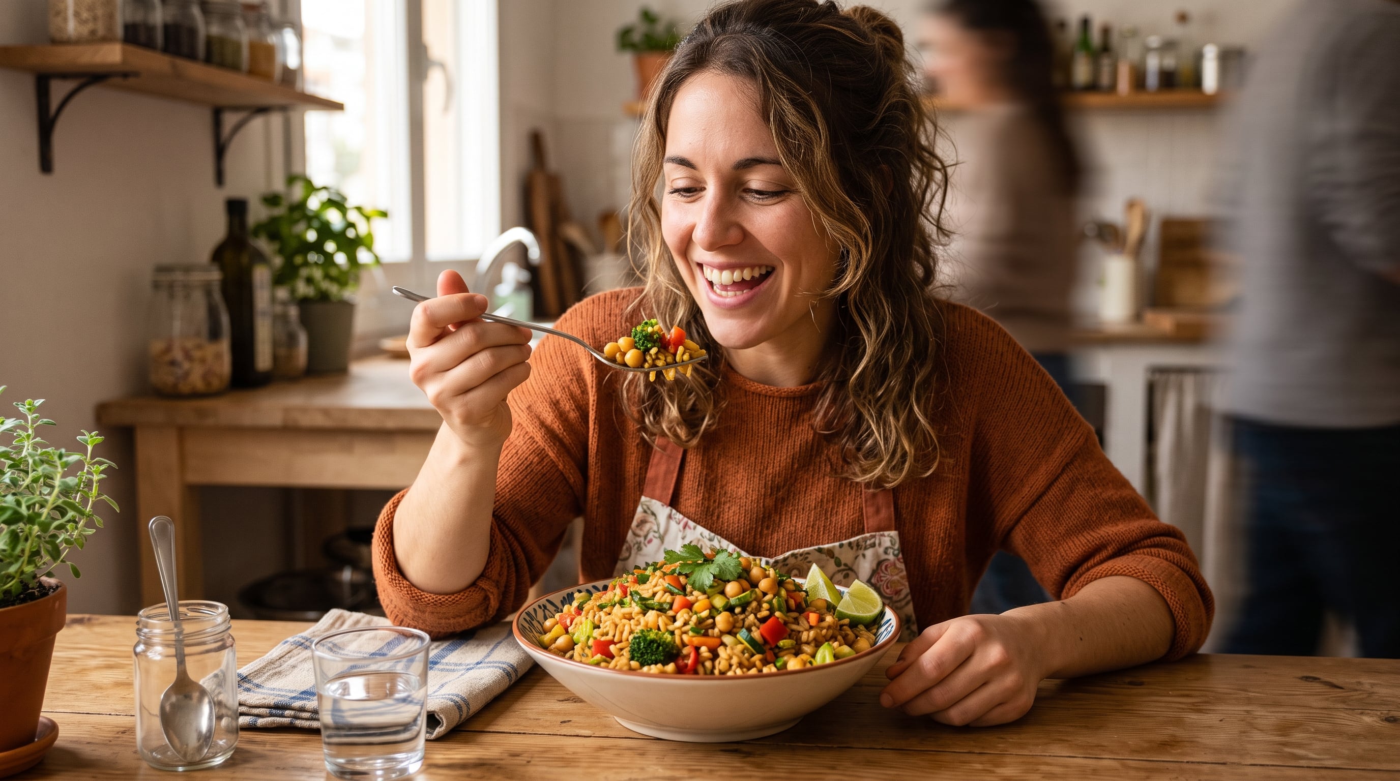 El arroz salteado con garbanzos y verduras permite reutilizar el arroz cocido (Imagen Ilustrativa Infobae)
