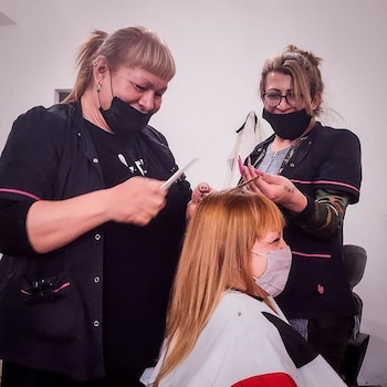 Marian y Laura con Lizy