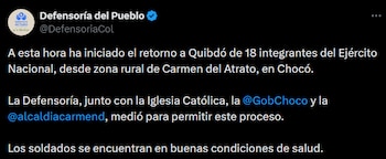 La Defensoría del Pueblo confirmó
